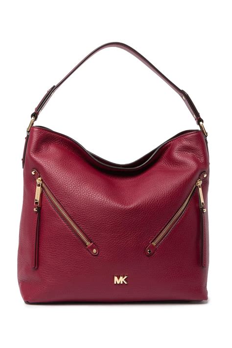 michael michael kors evie large pebbled leather hobo bag|Michael Kors Evie Large Pebbled Leather Hobo Bag .